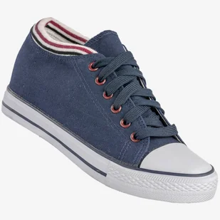 Trampki Damskie Buty Na Ukrytej Koturnie Granatowe Badoxx LXC-7128 40 Granatowy - Trampki damskie - miniaturka - grafika 1