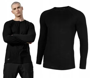 4F KOSZULKA MĘSKA LONGSLEEVE TREKKINGOWY TSMLF060 - Koszulki męskie - miniaturka - grafika 1