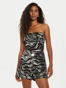 Kombinezony - Guess Kombinezon Kahlo W3YD40 KBPN0 Czarny Regular Fit - miniaturka - grafika 1