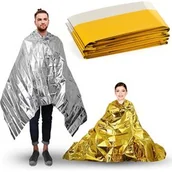 Apteczki i materiały opatrunkowe - Koc ratunkowy, folia termiczna NRC 140x132cm Outtec - miniaturka - grafika 1