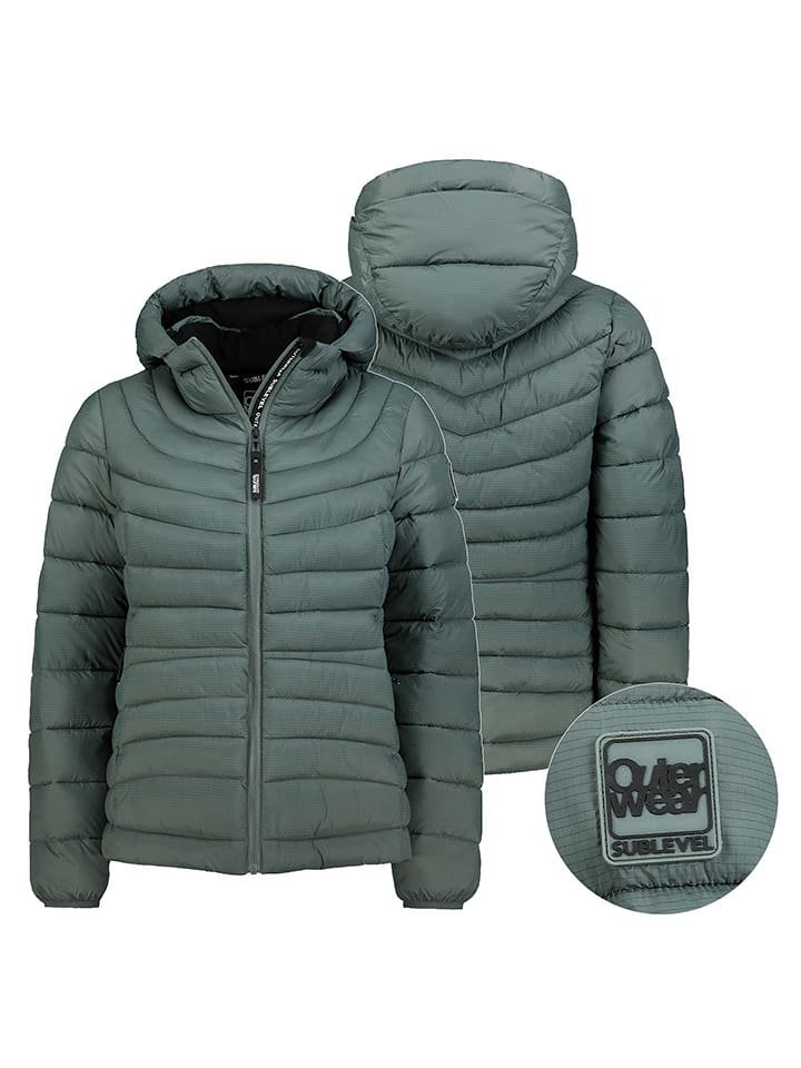 Sublevel Kurtka pikowana w kolorze zielonym
