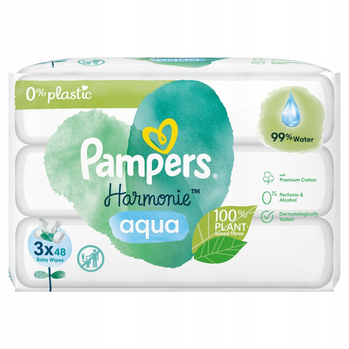 Chusteczki nawilżane PAMPERS Harmonie Aqua 144 szt