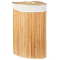 Kosze na bieliznę - Kosz na pranie KOOPMAN KR9000020 58L Brązowo-biały - miniaturka - grafika 1