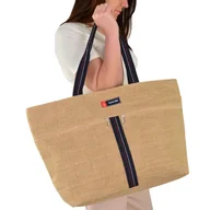 Torebki damskie - Torba plażowa bawełniana 100% duża lekka eko na wakacje Captain Mike - miniaturka - grafika 1