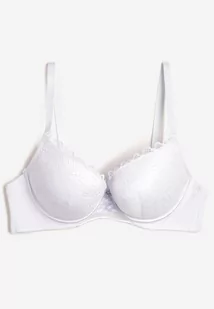 Biały Biustonosz z Push Upem i Koronkowymi Miseczkami Berilis - Biustonosze - miniaturka - grafika 1