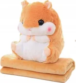 Koce i narzuty dla dzieci - birdo Maskotka z kocykiem 2w1 - Chomik - miniaturka - grafika 1