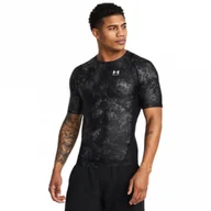 Koszulki sportowe męskie - Męska koszulka treningowa Under Armour UA HG IsoChill Prtd SS - czarna - UNDER ARMOUR - miniaturka - grafika 1