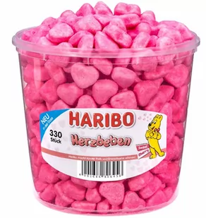 Haribo, pianki serca o smaku wiśniowym, 300 sztuk - Inne słodycze - miniaturka - grafika 1