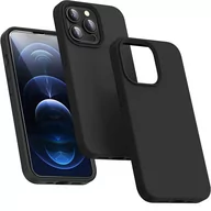 Etui i futerały do telefonów - D- Pro Liquid Silicone Case Etui Obudowa do iPhone 13 Pro Max (Black) - miniaturka - grafika 1
