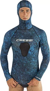 Koszulki i topy damskie - Rush Cressi Cressi Unisex-Adult Hunter Hooded Guard Top Koszulka rashguard do sportów wodnych ,Niebieski moro ,XXL Hooded Guard Top-parent - grafika 1