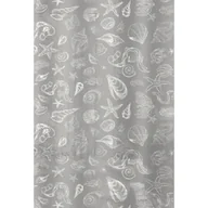 Zasłony prysznicowe - Zasłonka prysznicowa z kółeczkami BASIC MARE 180 x 200 cm szary - miniaturka - grafika 1