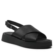 Sandały damskie - Calvin Klein Sandały Flatform Sandal Hf HW0HW01139 Ck Black BAX - miniaturka - grafika 1