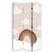Parawany - Parawan dwustronny FEEBY, Kolorowa Tęcza i Chmurki 110x170 - miniaturka - grafika 1