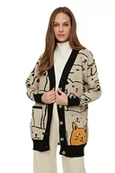 Swetry damskie - Trendyol Kardigan - beżowy, BEŻOWY, L - miniaturka - grafika 1