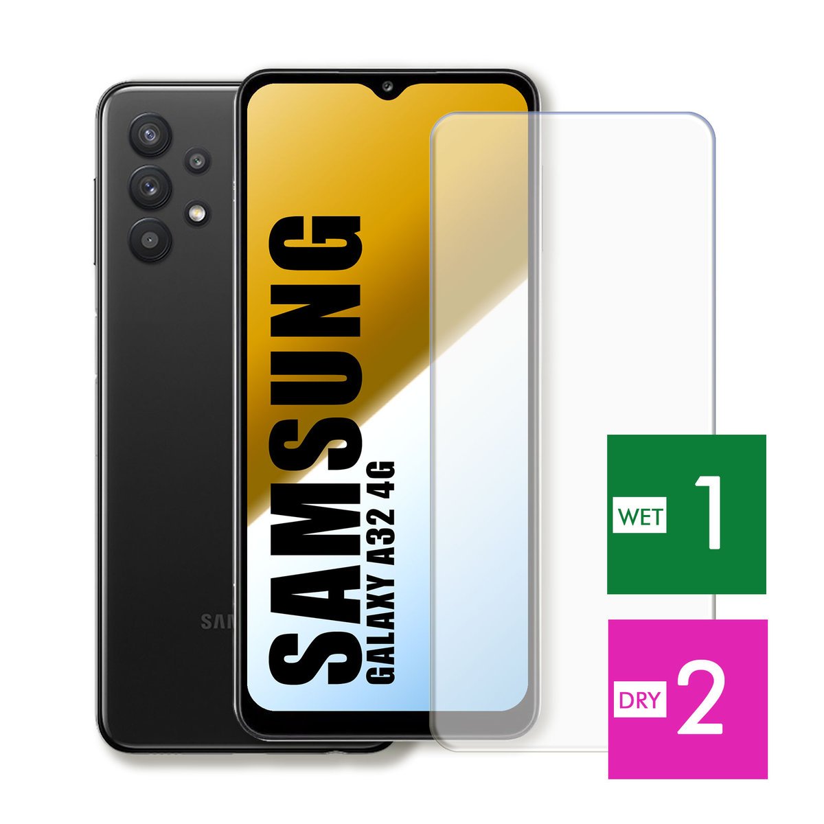 WZMOCNIONE SZKŁO DO SAMSUNG GALAXY A32 4G SZYBKA HARTOWANE 9H JAKOŚĆ