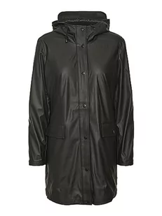 VERO MODA Kurtka damska VMASTA 3/4 TEDDY COATED COATED NOOS, czarny, XS - Kurtki damskie - miniaturka - grafika 1