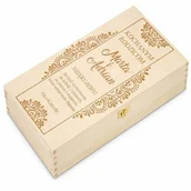 Zestawy do wina - Skrzynka jasna XL na wino z grawerem dla rodziców jako podziękowanie - miniaturka - grafika 1