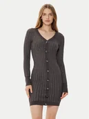 Sukienki - Guess Sukienka dzianinowa W5RK09 Z3KT0 Szary Bodycon Fit - miniaturka - grafika 1