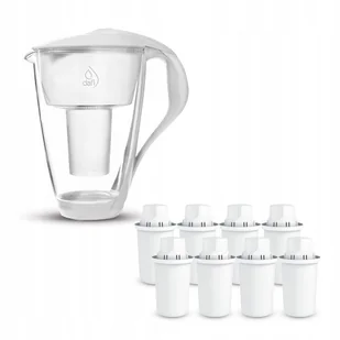 Szklany dzbanek Dafi CRYSTAL LED biały 8xClassic - Dzbanki filtrujące - miniaturka - grafika 1