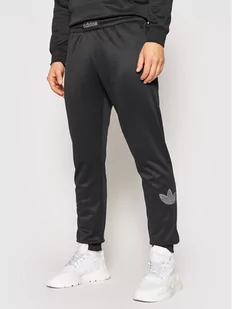 Adidas Spodnie dresowe Sprt Logo Sweat H06738 Czarny Slim Fit - Spodnie sportowe męskie - miniaturka - grafika 1