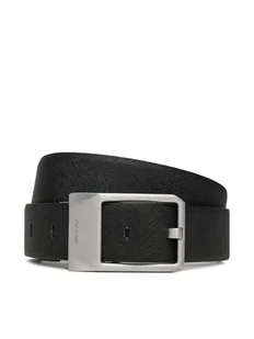 Calvin Klein Pasek Męski Faceted Buckle 35Mm Adj/Rev LV04D7010G Czarny - Paski - miniaturka - grafika 1