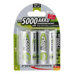 Ansmann Zestaw akumulatorów NiMH Rechargeable battery D HR20 5000 mAh max 2 pcs 5030922 - Ładowarki i akumulatory - miniaturka - grafika 1