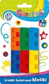 Artykuły biurowe - Kredki świecowe 6 kolorów Klocki Creativo - miniaturka - grafika 1