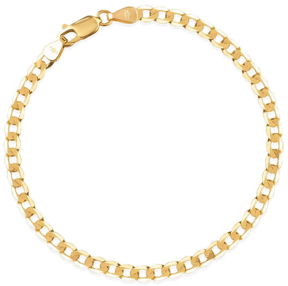 ZŁOTA KLASYCZNA BRANSOLETKA SPLOT PANCERKA 585