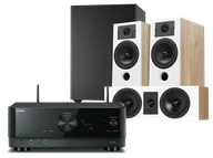 Kino domowe - Yamaha RX-V4A (czarny) + Diva 5 (dąb) + Diva 7 (dąb) + Basso 880 (czarny) - miniaturka - grafika 1
