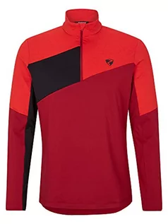 Bluzy męskie - Ziener Ziener Joost męska bluza narciarska, bluza funkcyjna, z długim rękawem, oddychająca, stretch, ciepła czerwony Red Pepper 50 217253 - grafika 1