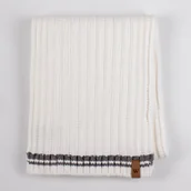 Apaszki i szaliki męskie - Damski szalik z grubym splotem kremowy - miniaturka - grafika 1