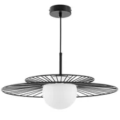 Lampy sufitowe - NOWOCZESNA LAMPA WISZĄCA CZARNA SOLARIS - miniaturka - grafika 1