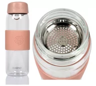 Termosy - Casno Butelka szklana Casno Michigan 600 ml różowa KXN-3120I - miniaturka - grafika 1