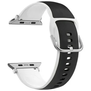 Beline Silico Leather do Apple Watch 38/40/41mm Czarno-biały - Akcesoria do zegarków - miniaturka - grafika 1