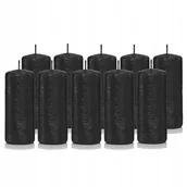 Świece - Zestaw 10 szt świeczki świece 10 cm CZARNE - miniaturka - grafika 1