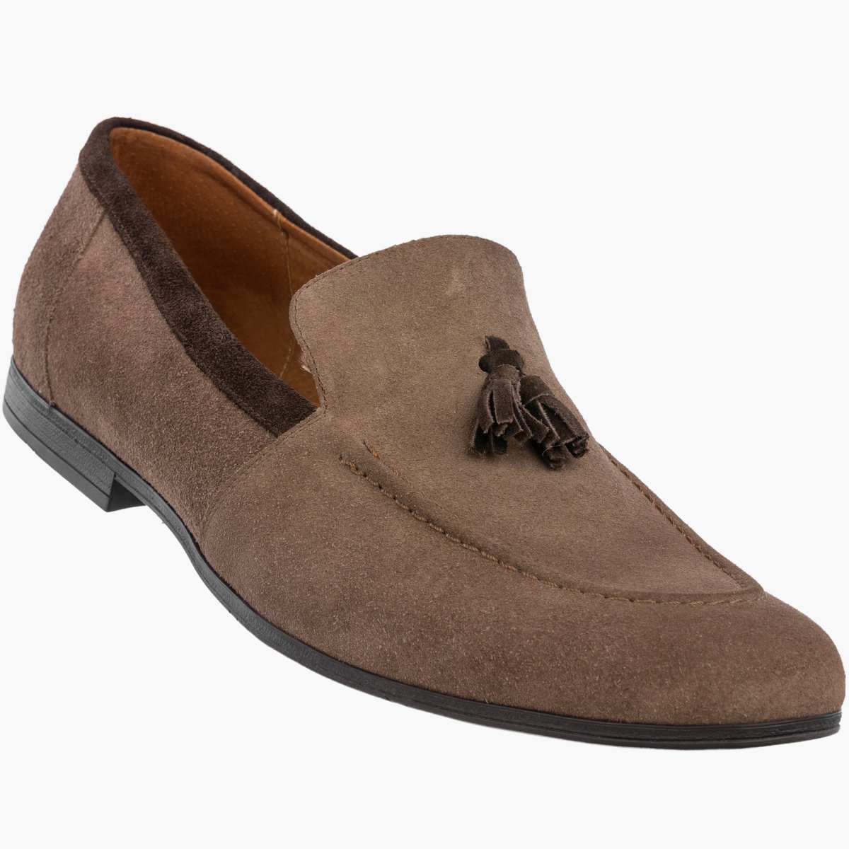 Półbuty Wizytowe Męskie Skórzane Buty Eleganckie Mokasyny Beżowe STENSKY Beżowy 45