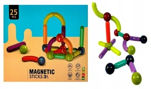 KLOCKI MAGNETYCZNE UKŁADANKA KULKI KLOCKI DLA DZIECI 25 ELEMENTÓW - Układanki dla dzieci - miniaturka - grafika 1