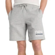 Spodnie sportowe męskie - Spodenki New Balance MS51940AG - szare - miniaturka - grafika 1