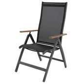 Fotele i krzesła ogrodowe - EXPERT WOOD Plus - aluminiowy fotel ogrodowy z funkcją rozkładania - miniaturka - grafika 1