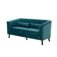 Sofy i kanapy - Dekoria.pl Sofa Meriva Velvet teal 3-os. 189,5 x 83,5 x 88 cm Dekoria.pl - miniaturka - grafika 1