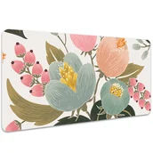 Podkładki na biurko - Ochronna mata na biurko Malowane kwiaty 100x50 cm, Dywanomat - miniaturka - grafika 1