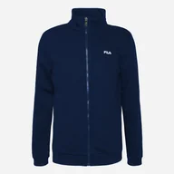 Bluzy męskie - Bluza męska rozpinana streetwear z kołnierzykiem Fila FAM0478-50001 S Niebieska (4064556480262) - miniaturka - grafika 1