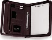 Teczki i aktówki - Solome SKÓRZANA AKTÓWKA TECZKA NA DOKUMENTY BIWUAR SOLOME A5 BRĄZOWA - miniaturka - grafika 1