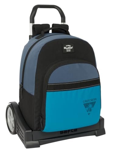 Safta BLACKFIT8 CALIFORNIA - Plecak szkolny, ergonomiczne plecy, z wózkiem Evolution, idealny dla dzieci w różnym wieku, wygodny i wszechstronny, jakość i wytrzymałość, 32 x 15 x 42 cm, Wielokolorowe,