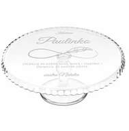 Tace i patery - Patera szklana do ciasta z grawerem dla siostry - miniaturka - grafika 1