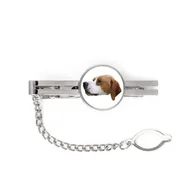 Spinki do mankietów i krawatów - Pointer -geometryczna spinka ze zdjęciem i napisem do krawata Art-Dog - miniaturka - grafika 1