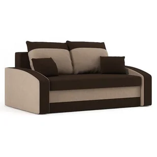 Sofa rozkładana z funkcją spania, Hewlet, 152x90x80 cm, brąz, cappuccino - Sofy i kanapy Sofa rozkładana z funkcją spania, Hewlet, 152x90x80 cm, brąz, cappuccino - Sofy i kanapy - miniaturka - grafika 1