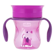 Kubki dla dzieci - Chicco Kubek 360° do nauki samodzielnego picia 200 ml : Kolor - Różowy - miniaturka - grafika 1