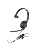 Słuchawki - HP Poly Blackwire 5210 USB-C + USB-C/A Bulk 8X230A6 - miniaturka - grafika 1