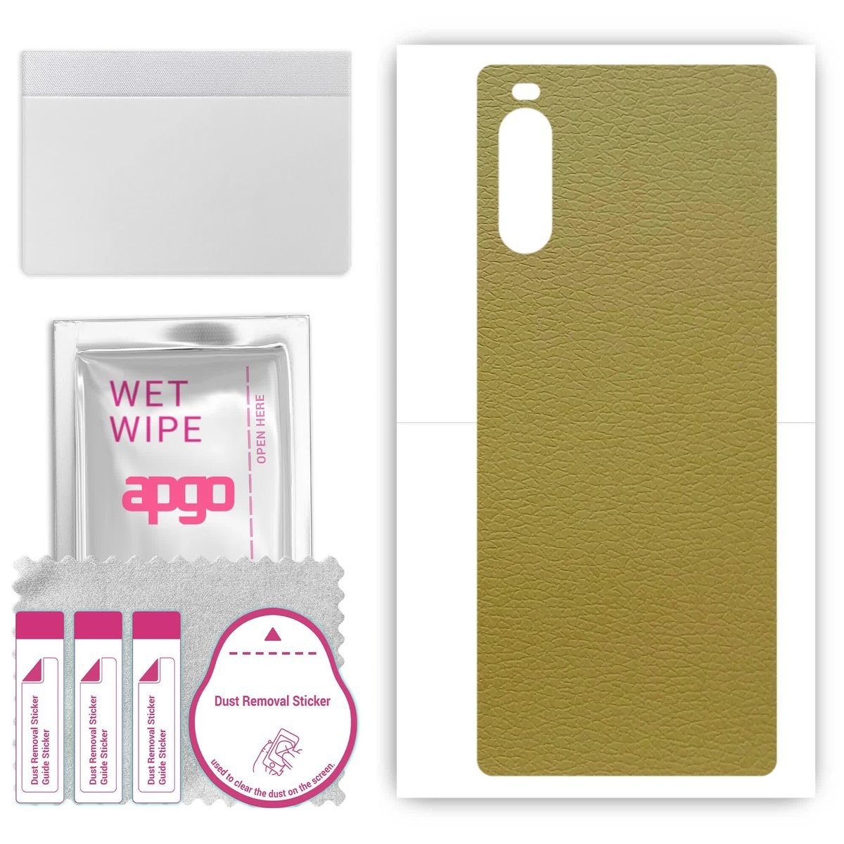 Folia naklejka skórka strukturalna na TYŁ do Sony Xperia 10 III SO-52B - Skóra Oliwkowa - apgo SKINS